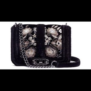 velvet embroidered crossbody
